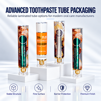Tube de dentifrice en aluminium plastique brillant ABL, imprimé UV, logo personnalisé, bouchon à vis 12,7-35 mm, emballage pour soins bucco-dentaires