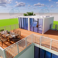 Boxspace Maison Modulaire Préfabriquée Moderne à Installation Rapide, Conteneur d'Habitation en Acier Étanche pour l'Hébergement