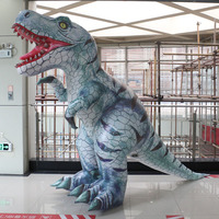 Offre Spéciale T-Rex gonflable Halloween Costume adultes réaliste en peluche Air dessin animé poupée Simulation adulte mascotte coup dinosaure Costume