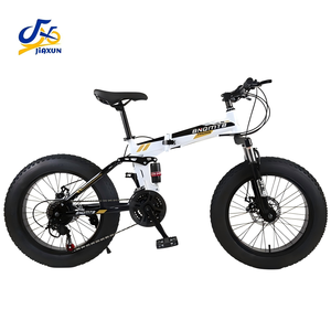Bici Fat Bike Compatta Full Suspension 20 Pollici 21 Velocità Pieghevole MTB Pneumatici Larghi <span class=keywords><strong>4</strong></span>.0 Pollici Forcella in Lega di Alluminio Freni <span class=keywords><strong>a</strong></span> Doppio Disco per Fuoristrada - Product Image 3
