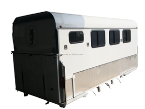 PR-HT03-LQ Aluminum Gooseneck 3 Horse Angle Load <b>Trailer</b> with Living Quarters - Product Image 3