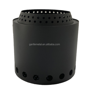 Brasero Redondo de Acero Inoxidable para Acampar, Diseño Clásico, sin Humo, para Uso en Jardín, de Buena Calidad - Product Image 1