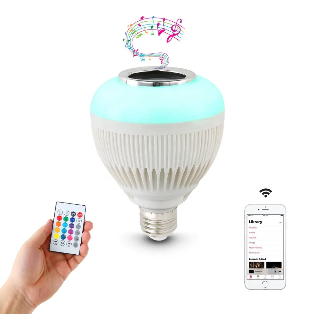 Best Quality LED Wireless Light Bulb Speaker Led Bulb 10W RGB Color Changing Smart Music Bulb E27 With Remote Control