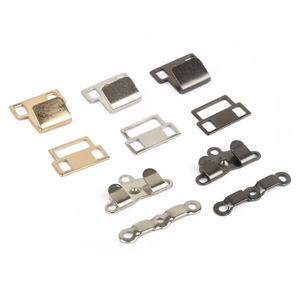 Ayarlanabilir pirinç Metal kanca-ve-döngü raptiye batı pantolon askısı görünmez toka çıtçıt özel çanta parçaları aksesuarları - Product Image 3