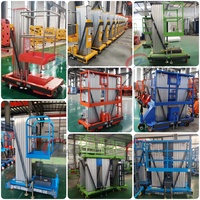 Élévateur à mât hydraulique électrique en alliage d'aluminium 10m 12m 150kg