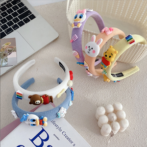 Mignonnes filles cheveux accessoires enfants couleur bonbon dessin animé antidérapant sans couture bandeaux alice bande bandeau - Product Image 1