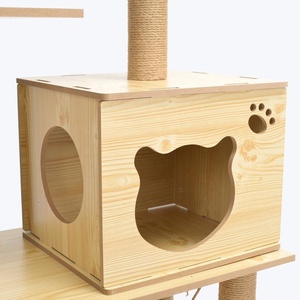 Usine directe de haute qualité montée <span class=keywords><strong>arbre</strong></span> <span class=keywords><strong>à</strong></span> <span class=keywords><strong>chat</strong></span> condo maison pour animaux de compagnie - Product Image 3