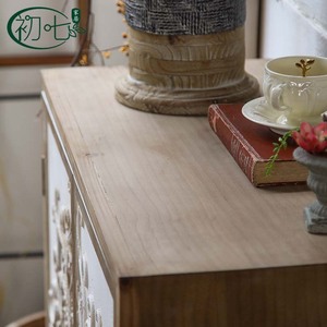 Moroccan <b>Vintage</b> Carved Entryway <b>Cabinet</b> 2 Doors Handmade Living Room Storage <b>Cabinet</b> - Product Image 4
