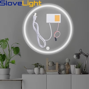 Interrupteur tactile intelligent pour miroir de salle de bain DC12V 1A avec variateur d'intensité et alimentation 12W, capteur tactile pour éclairage LED de miroir - Product Image 1