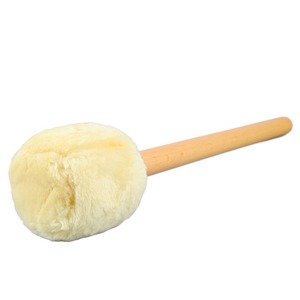 Baqueta de tambor con cabeza de fieltro suave y mango largo para xilófono y <span class=keywords><strong>timbales</strong></span>, color beige - Product Image 5
