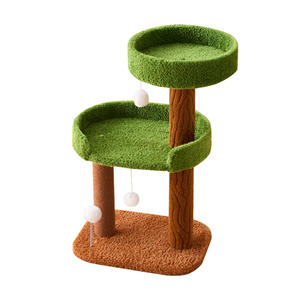 Árbol rascador moderno universal para gatos, cuatro estaciones, con tapete de ratán integrado, tapete de verano, cápsula espacial de sisal, nido para gatos, caja de madera - Product Image 1