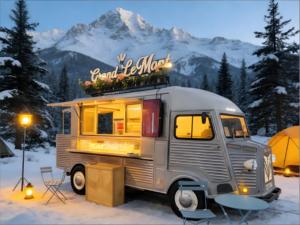 Camionnette alimentaire électrique rétro, directement de l'usine, avec crêpière professionnelle pour <span class=keywords><strong>galettes</strong></span> en camping en montagne - Product Image 1