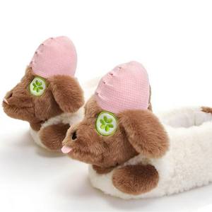 Chaussons bottes antidérapants en peluche douce et moelleuse pour femmes et jeunes filles, motif chiot, pour l'intérieur et la maison, idéal pour l'hiver - Product Image 1