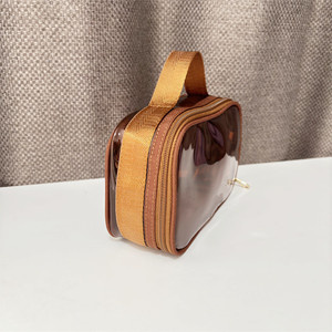 Fabricant de sacs à cosmétiques personnalisé maquillage de voyage étui à main de luxe vanity box rose blanc jaune PVC étanche trousse de toilette cas - Product Image 3