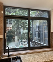 Ventana Corredera de Aluminio y Vidrio Residencial Impermeable, Vidrio Templado Doble, Sistema de Ventanas Correderas de Aluminio con Rotura de Puente Térmico