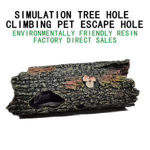 플라스틱 PET 수지 수족관 유목 장식 중공 나무 나무 대피소 구멍 어항 야외 데스크탑 생활 사무실 사용 가방 - Product Image 3