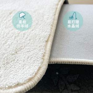 พรมเด็กทรงหัวใจแบบพลิกกลับได้ ขอบสีขาว ขอบสีแดง พรมปูพื้นลายแปลกใหม่ สำหรับห้องนอน ห้องนั่งเล่น ห้องทำงาน - Product Image 3