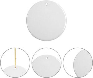 Adornos de Cerámica Sublimatables de Forma Redonda para Decoración del Hogar, Adornos Navideños de Sublimación de 3 Pulgadas para Interior y Exterior - Product Image 3