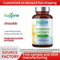 Capsules d'enzymes digestives avancées et de probiotiques à marque privée OEM pour la santé intestinale des adultes, favorisant l'absorption des nutriments, végétaliennes