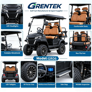 Nouveau design, modèle très vendu, mini-voiturette de golf de luxe, 4 places, voiturette de golf électrique améliorée pour les routes non publiques - Product Image 5