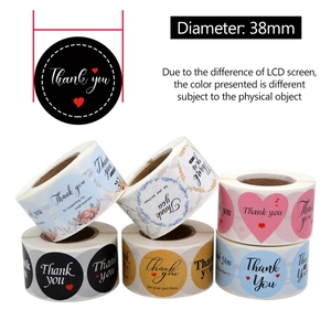 Etichette adesive con stampa personalizzata In rotolo soffitto decorativo grazie rotolo di <span class=keywords><strong>adesivi</strong></span> per regali di natale festa di nozze - Product Image 5