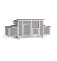 Poulailler 67.3 "grande maison de canard avec 4 nichoirs pour 2-4 poulets poulailler extérieur cage à poulet