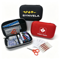 Trousse de premiers secours portable avec logo personnalisé, trousse médicale d'urgence, fournitures de premiers secours pour la maison, la voiture, les voyages, le bureau, l'extérieur