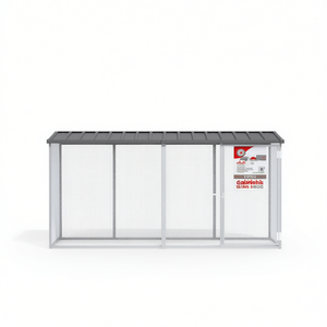 Gabbia per Polli in Acciaio Zincato 79.9x38.6x35.4 Pollici con Tetto, Cuccia per Animali da Esterno - Product Image 1