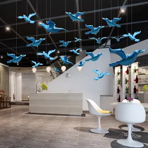 홈 파티 호텔 쇼핑몰 천장 장식을위한 현대적인 인테리어 새 매달려 장식