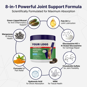 Suplemento Avanzado para Cadera y Articulaciones para Perros con Glucosamina, Ácido Hialurónico, Mejillón de Labio Verde, Omega 3, Suplementos para Mascotas - Product Image 4
