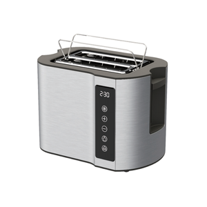 <span class=keywords><strong>Grille</strong></span>-<span class=keywords><strong>pain</strong></span> 2 tranches en acier inoxydable avec <span class=keywords><strong>grille</strong></span> de maintien au chaud - Contrôle de la décongélation, du réchauffement et de la dorure, Argent et Noir, pour <span class=keywords><strong>pain</strong></span> et bagels - Product Image 1