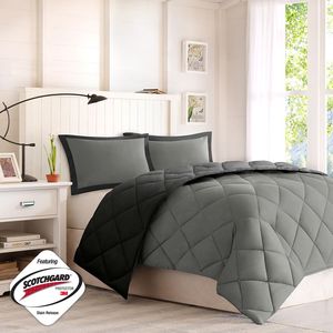 DB 3M Scotchgard Diamond Quilting Reversible Down Juego de edredón alternativo Ropa de cama de calidad superior - Product Image 1