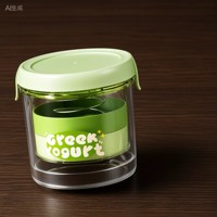 Pot filtrant en plastique pour yaourt grec avec couvercle, réutilisable, qualité alimentaire, pour la préparation de yaourt maison