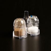 Salière et poivrière jetables en plastique de qualité alimentaire pour avion, format mini