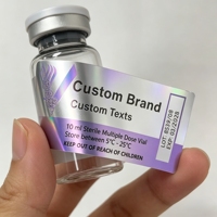 Étiquettes transparentes en vinyle pour flacons de peptides, autocollants cosmétiques imperméables pour flacons de 2 ml, 10 ml, 15 ml