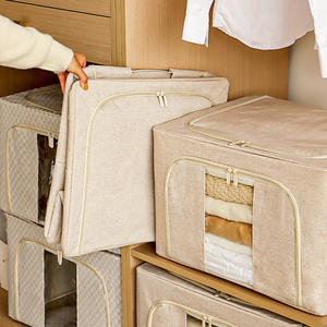 Caja de Almacenamiento de Ropa Impermeable, Rectangular, Plegable, para Ropa y Edredones, Uso Doméstico - Product Image 2