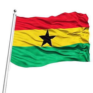 Напечатанный на заказ 150D полиэстер Африканский национальный флаг 3x5 футов флаг Ганы с латунными люверсами Быстрая доставка - Product Image 1