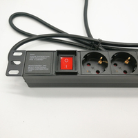 Unité de distribution d'alimentation (PDU) 8 ports Schuko Allemagne avec protection contre les surcharges pour armoire serveur