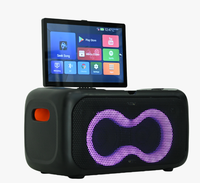 Máquina de Karaoke Portátil para Adultos con Pantalla Integrada para Mostrar Letras, 2 Micrófonos Inalámbricos Autocargables, Compatible con Teléfonos Móviles y Computadoras