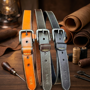 Cinturón de Cuero Genuino de Vaca para Hombre, Hebilla Cuadrada de Acero, Cómodo, 38CM de Ancho, 138CM de Largo, Impermeable, Resistente, Ideal para Fiestas - Product Image 1