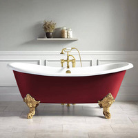 Baignoire autoportante en acrylique certifiée Watermark de qualité supérieure | Couleurs personnalisées et pieds de cadre en fer