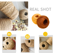 1mm 2mm 2ply Couleur Blanc Bleu Noir Ficelle de Chanvre Corde de Jute pour Tapis de Décoration Intérieure
