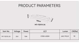 Rail lumineux LED ultra-plat 24V anti-éblouissement 2700-6500K, éclairage sur rail magnétique 10W - Product Image 5