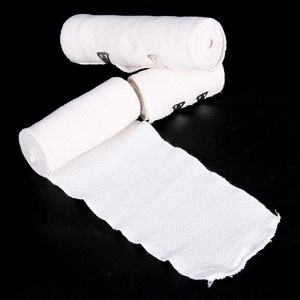 Bande élastique Hengtai 7,5x450cm 10x450cm 15x450cm en coton pur, gaze médicale réutilisable, enveloppement de soutien sportif - Product Image 1