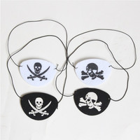 Masques pour les yeux de pirate, patchs noirs pour un œil, en feutre écologique, pour Halloween, Noël, fête sur le thème des pirates