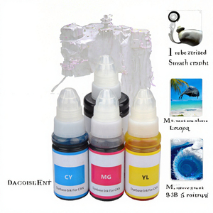 Water Based Pigment <b>Ink</b> <b>Refill</b> Kit for CAN GI13 GI23 GI33 GI43 GI53 GI63 GI73 Cyan Magenta Yellow Black - Product Image 2