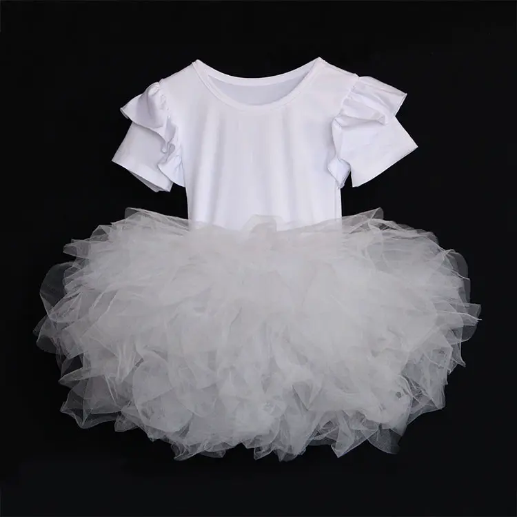 Manufacture spring beautiful princess children white lace dress