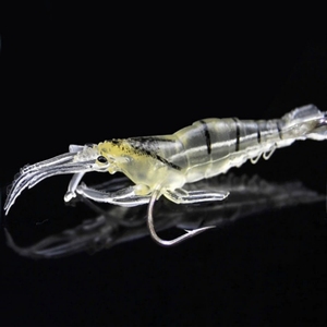 Appât souple pour crevettes personnalisable de 50 mm, semi-transparent, artificiel, pour l'océan, le lac, la rivière, appât à marque privée - Product Image 4