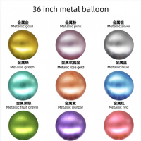 Lot de 10 ballons en latex métallisé de 36 pouces - Ballons ronds pour fêtes, anniversaires, décorations de Noël et de mariage (certifiés EN71)