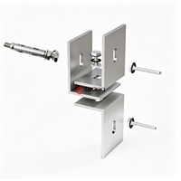 Support de fixation en aluminium anodisé pour système de persiennes en terre cuite, idéal pour les projets de façade extérieure